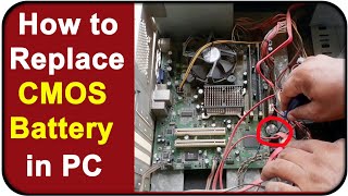 How to Replace CMOS Battery in a Desktop Computers Motherboard  How to Change CMOS Battery [upl. by Wadlinger]