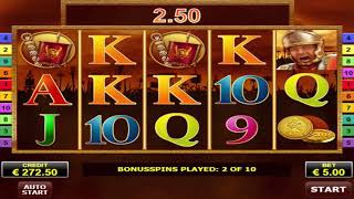 Roman Legion Slot Machine  10 Bonus Spins 5 Max Bet [upl. by Kannry]