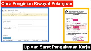 Cara Pengisian Riwayat Pekerjaan dan Cara Upload Surat Pengalaman Kerja di SSCASN Pendaftaran CPNS [upl. by Nayllij445]