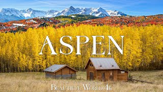 Aspen Colorado 4K  Stunning Fall Foliage Golden Aspens and Majestic Mountain Views [upl. by Bille]