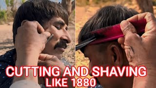 ASMR Fast Shaving amp Hair Cutting With Barber OldASMR [upl. by Donegan]