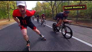 Roller de Vitesse  Encore plus rapide des cyclistes  😁 lol Paris vélo Polygone Vincennes [upl. by Eyssej737]