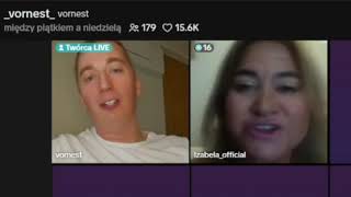 Vornest vs Izabela KisioSkorupa afera pierogowa na TikTok Live z 5 października 2024 [upl. by Idnahs]