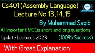 cs401 lecture 131415 Cs401 lecture 13 cs401 lecture no 14 cs401 lecture 15cs401 short lectures [upl. by Oratnek854]