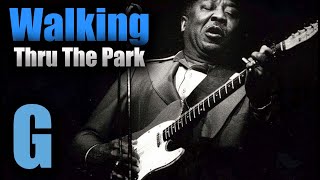 Blues Backing Track Jam  Ice B  Chicago Blues  Walking Thru The Park in G  Muddy Waters [upl. by Flory727]