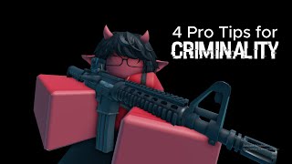 4 Pro tips for Criminality  Roblox Criminality [upl. by Nodnalb]