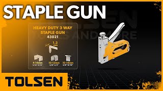 Tolsen Staple Gun Heavy Duty 3 in 1 Manual Brad Nailer [upl. by Aenehs]