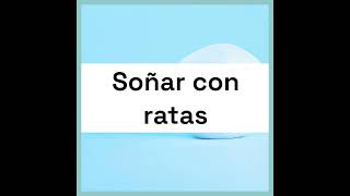 Significado de soñar con ratas [upl. by Gill]