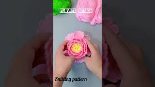 Flower design with crochet shortvideo crochet wool shortsviral handmade knitting craft [upl. by Settera438]