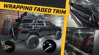 Wrapping Faded Trim and TSO Pro Grille on a 5th Gen 4Runner  DIY Wrap  Vinyl How To [upl. by Saraann7]