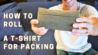 How to roll a t shirts for packing  travel compact How to roll TShirts without wrinkles [upl. by Reade]