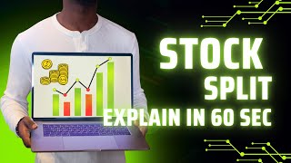 Stock Splits Explained in 60 Seconds investing101 stockmarket financialfreedom daytrading [upl. by Bettine]