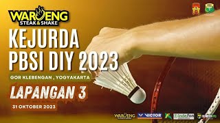 WAROENG KEJURDA PBSI DIY 2023  LAPANGAN 3 [upl. by Misha]