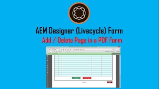 Add Delete Page in a PDF Form made via AEM Designer LiveCycle [upl. by Yhtomot]