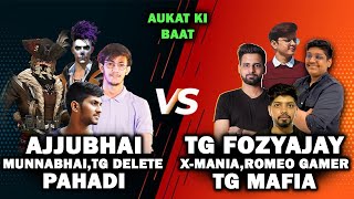 AJJUBHAIPAHADI SQUAD VS TG FOZYAJAYTG MAFIA SQUAD  CLASH SQUAD  Free Fire Highlights [upl. by Ahsienak]