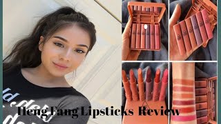 Heng fang color Lipsticks mini Lipsticks swatchesreviewmost beautiful color Lipsticks [upl. by Yalahs]