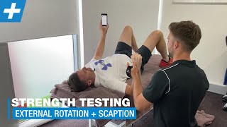 Shoulder Strength Testing with a Digital Dynamometer  Tim Keeley  Physio REHAB [upl. by Herminia]