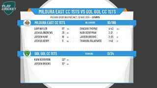 Mildura East CC 1sts v Gol Gol CC 1sts [upl. by Malone]