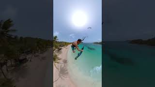 This is awesome 🤯😱 Kitesurfer jumps with an insta360 [upl. by Aikcin]