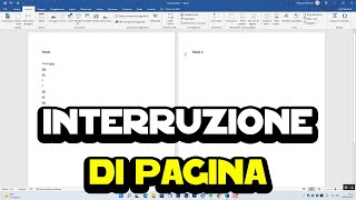 Come funziona linterruzione di pagina su Word [upl. by Ynez]