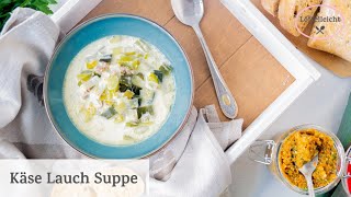 Käse Lauch Suppe mit Hackfleisch  schnelles einfaches und leckeres Rezept [upl. by Lumbard620]