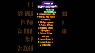 Causes of HyperCalcemia Mnemonics 💯 neet inicet fmge [upl. by Hamfurd]