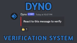 How To Setup a Discord Verification System With Dyno 2024 [upl. by Nuyh]