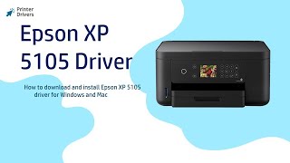 Epson XP 5105 Driver  Epson connect utility  Epson XP 5105 Software [upl. by Daley907]