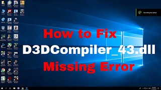 How to Fix D3DCompiler43dll Missing Error Windows 10 GTA 5 [upl. by Siol]