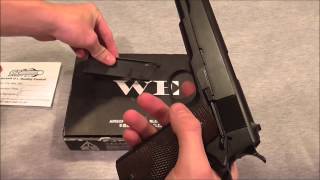 WE M1911 gas pistol review and shoot [upl. by Adnocahs31]