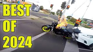 The Best Motorcycle Crashes Road Rage and Close Calls of 2024 Ep13 [upl. by Sitra]