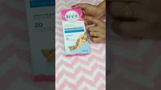 How to use veet wax strips  Waxing at home step by step waxing veetwaxstrips [upl. by Blatman229]