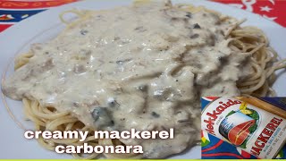 mackerel carbonara how to cook carbonara mackerel easy recipe super yummy [upl. by Hum]