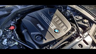 BMW F11 530d LCI Engine Bay External Mic Sound [upl. by Ahsirat]