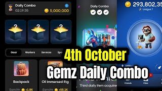 Gemz Daily Combo 4 October  Gemz Daily Code 4 October  Daily Combo Today [upl. by Other]