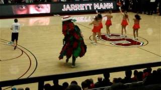 The Stanford University Mascot Dances During Break at Mens Basketball Game [upl. by Nnaillek]