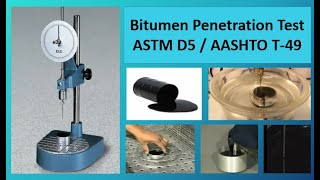 Bitumen Penetration Test AASHTO T49 ASTM D5 [upl. by Hersch]