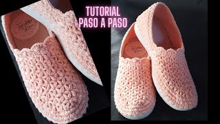 Zapatos tejidos a crochet paso a paso [upl. by Nemzzaj387]