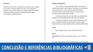 Aula 4 Como fazer a CONCLUSÃO e REFERÊNCIAS BIBLIOGRÁFICAS no Trabalho Acadêmico  Normas ABNT [upl. by Philis]