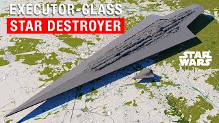 Star Wars The Immense Size of the ExecutorClass Star Destroyer [upl. by Erund962]