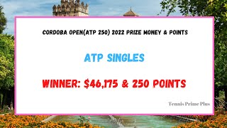 Cordoba OpenATP 250 2022 Main Draw Prize Money and Points  ATP  Dominic ThiemTennis Prime Plus [upl. by Drannel]