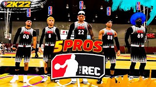 PROFESSIONAL NBA 2K PLAYERS GO TO THE REC NBA 2K22 JORDAN REC CENTER FT 5 NBA 2KLEAGUE PLAYERS [upl. by Karolyn643]