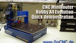 CNC Hobby A4 EVOLUTION Fräsmaschine Graviermaschine Quick Demo [upl. by Assedo999]