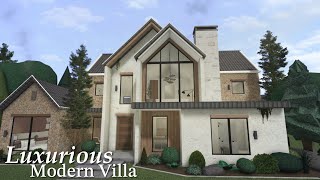 Bloxburg Modern Luxurious Villa  Speedbuild  Roblox Bloxburg [upl. by Aley229]