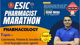 ESIC PHARMACIST MARATHON CLASS  121  Calcitonin Vitamin D P Cology 36713700 [upl. by Gothar648]