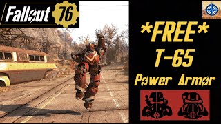 Fallout 76 NEW Free Skin turns any Power Armor into T65 [upl. by Pauletta767]