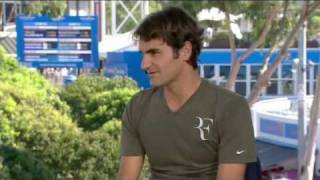 2012 Australian Open  Roger Federer ESPN Interview [upl. by Llevol]