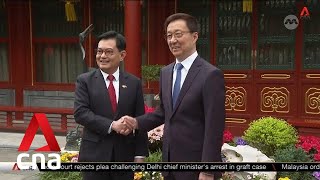 DPM Heng meets Chinas Vice President Han Zheng reaffirms deep and substantive bilateral ties [upl. by Hannaoj200]