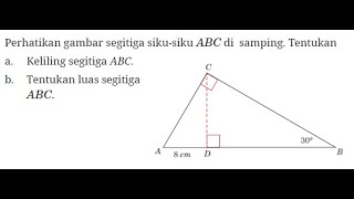 Perhatikan gambar segitiga sikusiku ABC di samping [upl. by Stouffer662]