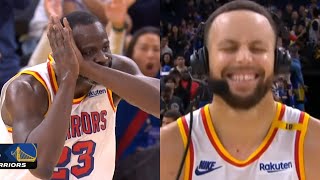 Steph Curry reacts to Draymond doing his Night Night celly after dunk vs Timberwolves 😂 [upl. by Lanford477]